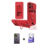 MARSİLYAN™- iPhone 13 Pro Max Kılıf Vadi Form Prime - Siyah Bilvis 5in1 5D Magic Hayalet Cam Ekran Koruyucu + Yeşil Neon Fosforlu Kamera Lens