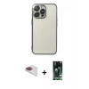 MARSİLYAN™- iPhone 13 Pro Max Kılıf Vadi Minimal - Şeffaf 360 Full Body Arka Koruyucu + Pers Alüminyum Kamera Lens - GI