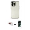 MARSİLYAN™- iPhone 13 Pro Max Kılıf Vadi Minimal - Şeffaf 360 Full Body Arka Koruyucu + Pers Alüminyum Kamera Lens - KI