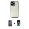 MARSİLYAN™- iPhone 13 Pro Max Kılıf Vadi Minimal - Şeffaf 360 Full Body Arka Koruyucu + Neon Fosforlu Kamera Lens - MI