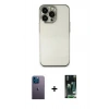 MARSİLYAN™- iPhone 13 Pro Max Kılıf Vadi Minimal - Şeffaf 360 Full Body Arka Koruyucu + Neon Fosforlu Kamera Lens - MI