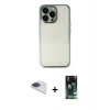MARSİLYAN™- iPhone 13 Pro Max Kılıf Vadi Minimal - Şeffaf 360 Full Body Arka Koruyucu + Pers Alüminyum Kamera Lens - LT