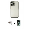 MARSİLYAN™- iPhone 13 Pro Max Kılıf Vadi Minimal - Şeffaf 360 Full Body Arka Koruyucu + Pers Alüminyum Kamera Lens - GD