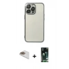 MARSİLYAN™- iPhone 13 Pro Max Kılıf Vadi Minimal - Şeffaf 360 Full Body Arka Koruyucu + Pers Alüminyum Kamera Lens - GD