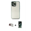 MARSİLYAN™- iPhone 13 Pro Max Kılıf Vadi Minimal - Şeffaf 360 Full Body Arka Koruyucu + Rainbow Kamera Lens Koruma Cam - KI