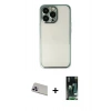 MARSİLYAN™- iPhone 13 Pro Max Kılıf Vadi Minimal - Şeffaf 360 Full Body Arka Koruyucu + Rainbow Kamera Lens Koruma Cam - MR