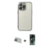 MARSİLYAN™- iPhone 13 Pro Max Kılıf Vadi Minimal - Şeffaf 360 Full Body Arka Koruyucu + Rainbow Kamera Lens Koruma Cam - MI