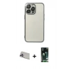 MARSİLYAN™- iPhone 13 Pro Max Kılıf Vadi Minimal - Şeffaf 360 Full Body Arka Koruyucu + Rainbow Kamera Lens Koruma Cam - MR