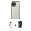 MARSİLYAN™- iPhone 13 Pro Max Kılıf Vadi Minimal - Şeffaf 360 Full Body Arka Koruyucu + Shine Kamera Lens - GD