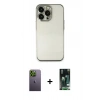 MARSİLYAN™- iPhone 13 Pro Max Kılıf Vadi Minimal - Şeffaf 360 Full Body Arka Koruyucu + Neon Fosforlu Kamera Lens - YL