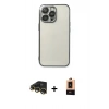 MARSİLYAN™- iPhone 13 Pro Max Kılıf Vadi Minimal - Şeffaf Maxco Cam Ekran Koruyucu + Raze Metal Kamera Lens - GD