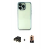 MARSİLYAN™- iPhone 13 Pro Max Kılıf Vadi Minimal - Şeffaf Maxco Cam Ekran Koruyucu + Raze Metal Kamera Lens - GD