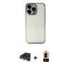 MARSİLYAN™- iPhone 13 Pro Max Kılıf Vadi Minimal - Şeffaf Maxco Cam Ekran Koruyucu + Raze Metal Kamera Lens - GD