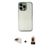MARSİLYAN™- iPhone 13 Pro Max Kılıf Vadi Minimal - Şeffaf Maxco Cam Ekran Koruyucu + Pers Alüminyum Kamera Lens - KI