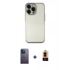 MARSİLYAN™- iPhone 13 Pro Max Kılıf Vadi Minimal - Şeffaf Maxco Cam Ekran Koruyucu + Neon Fosforlu Kamera Lens - MI