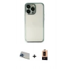 MARSİLYAN™- iPhone 13 Pro Max Kılıf Vadi Minimal - Şeffaf Maxco Cam Ekran Koruyucu + Rainbow Kamera Lens Koruma Cam - MI
