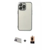 MARSİLYAN™- iPhone 13 Pro Max Kılıf Vadi Minimal - Şeffaf Maxco Cam Ekran Koruyucu + Rainbow Kamera Lens Koruma Cam - MR