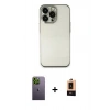 MARSİLYAN™- iPhone 13 Pro Max Kılıf Vadi Minimal - Şeffaf Maxco Cam Ekran Koruyucu + Neon Fosforlu Kamera Lens - YL
