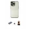 MARSİLYAN™- iPhone 13 Pro Max Kılıf Vadi Minimal - Şeffaf Maxco Cam Ekran Koruyucu + Pembe Renkli Kamera Lens Koruma Cam