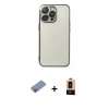 MARSİLYAN™- iPhone 13 Pro Max Kılıf Vadi Minimal - Şeffaf Maxco Cam Ekran Koruyucu + Shine Kamera Lens Koruma Cam - PE