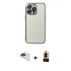 MARSİLYAN™- iPhone 13 Pro Max Kılıf Vadi Minimal - Şeffaf Maxco Cam Ekran Koruyucu + Pers Alüminyum Kamera Lens - LT