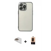 MARSİLYAN™- iPhone 13 Pro Max Kılıf Vadi Minimal - Şeffaf Maxco Cam Ekran Koruyucu + Pers Alüminyum Kamera Lens - GD