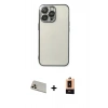 MARSİLYAN™- iPhone 13 Pro Max Kılıf Vadi Minimal - Şeffaf Maxco Cam Ekran Koruyucu + Rainbow Kamera Lens Koruma Cam - REGD