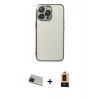 MARSİLYAN™- iPhone 13 Pro Max Kılıf Vadi Minimal - Şeffaf Maxco Cam Ekran Koruyucu + Rainbow Kamera Lens Koruma Cam - KI