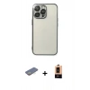 MARSİLYAN™- iPhone 13 Pro Max Kılıf Vadi Minimal - Şeffaf Maxco Cam Ekran Koruyucu + Renkli Kamera Lens Koruma Cam - SI