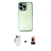 MARSİLYAN™- iPhone 13 Pro Max Kılıf Vadi Minimal - Şeffaf Maxco Cam Ekran Koruyucu + Shine Kamera Lens - GD