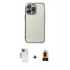 MARSİLYAN™- iPhone 13 Pro Max Kılıf Vadi Minimal - Şeffaf Maxco Cam Ekran Koruyucu + Shine Kamera Lens - GD