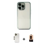 MARSİLYAN™- iPhone 13 Pro Max Kılıf Vadi Minimal - Şeffaf Maxco Cam Ekran Koruyucu + Shine Kamera Lens - GD