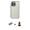 MARSİLYAN™- iPhone 13 Pro Max Kılıf Vadi Minimal - Şeffaf Maxco Cam Ekran Koruyucu + Renkli Kamera Lens Koruma Cam - TU
