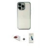 MARSİLYAN™- iPhone 13 Pro Max Kılıf Vadi Minimal - Şeffaf Pasifik Cam Ekran Koruyucu + Pers Alüminyum Kamera Lens - KI