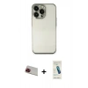 MARSİLYAN™- iPhone 13 Pro Max Kılıf Vadi Minimal - Şeffaf Pasifik Cam Ekran Koruyucu + Kırmızı Rainbow Kamera Lens Koruma Cam