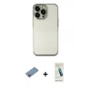 MARSİLYAN™- iPhone 13 Pro Max Kılıf Vadi Minimal - Şeffaf Pasifik Cam Ekran Koruyucu + Pembe Shine Kamera Lens Koruma Cam