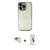 MARSİLYAN™- iPhone 13 Pro Max Kılıf Vadi Minimal - Şeffaf Pasifik Cam Ekran Koruyucu + Pers Alüminyum Kamera Lens - GD