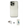 MARSİLYAN™- iPhone 13 Pro Max Kılıf Vadi Minimal - Şeffaf Pasifik Cam Ekran Koruyucu + Pers Alüminyum Kamera Lens - GD