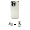 MARSİLYAN™- iPhone 13 Pro Max Kılıf Vadi Minimal - Şeffaf Pasifik Cam Ekran Koruyucu + Rainbow Kamera Lens Koruma Cam - MR