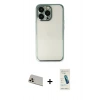 MARSİLYAN™- iPhone 13 Pro Max Kılıf Vadi Minimal - Şeffaf Pasifik Cam Ekran Koruyucu + Rainbow Kamera Lens Koruma Cam - REGD