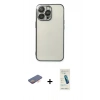 MARSİLYAN™- iPhone 13 Pro Max Kılıf Vadi Minimal - Şeffaf Pasifik Cam Ekran Koruyucu + Renkli Kamera Lens Koruma Cam - TU