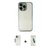 MARSİLYAN™- iPhone 13 Pro Max Kılıf Vadi Minimal - Şeffaf Pasifik Cam Ekran Koruyucu + Shine Kamera Lens - GD