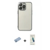 MARSİLYAN™- iPhone 13 Pro Max Kılıf Vadi Minimal - Şeffaf Pasifik Cam Ekran Koruyucu + Shine Kamera Lens Koruma Cam - MI