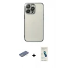 MARSİLYAN™- iPhone 13 Pro Max Kılıf Vadi Minimal - Şeffaf Pasifik Cam Ekran Koruyucu + Renkli Kamera Lens Koruma Cam - YL