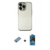 MARSİLYAN™- iPhone 13 Pro Max Kılıf Vadi Minimal - Siyah 18D Cam Ekran Koruyucu + Shine Kamera Lens Koruma Cam - GI