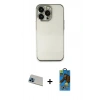 MARSİLYAN™- iPhone 13 Pro Max Kılıf Vadi Minimal - Siyah 18D Cam Ekran Koruyucu + Rainbow Kamera Lens Koruma Cam - MI