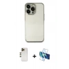 MARSİLYAN™- iPhone 13 Pro Max Kılıf Vadi Minimal - Siyah 3D Antistatik Cam Ekran Koruyucu + Shine Kamera Lens - GD