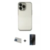 MARSİLYAN™- iPhone 13 Pro Max Kılıf Vadi Minimal - Siyah 3D Antistatik Hayalet Cam Ekran Koruyucu + Rainbow Kamera Lens Koruma Cam - MI