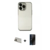 MARSİLYAN™- iPhone 13 Pro Max Kılıf Vadi Minimal - Siyah 3D Antistatik Hayalet Cam Ekran Koruyucu + Rainbow Kamera Lens Koruma Cam - REGD