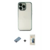 MARSİLYAN™- iPhone 13 Pro Max Kılıf Vadi Minimal - Siyah 6D Mat Seramik Hayalet Nano Ekran Koruyucu + Gökkuşağı Shine Kamera Lens Koruma Cam